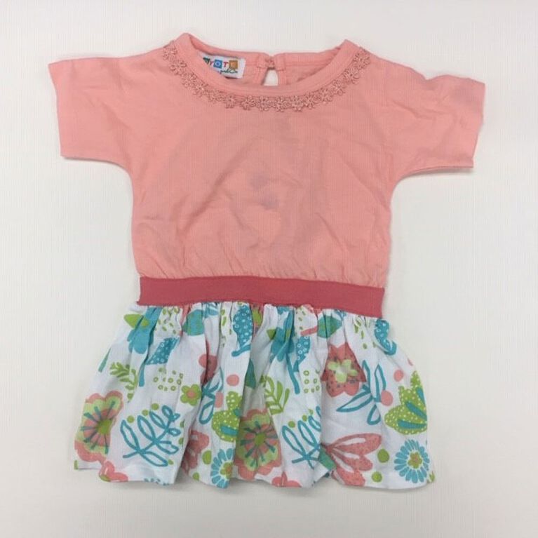 Coyote And Co Robe T Shirt A Manches Courtes Multi Imprimee Rose Saumon De 12 A 18 Mois Babies R Us Canada