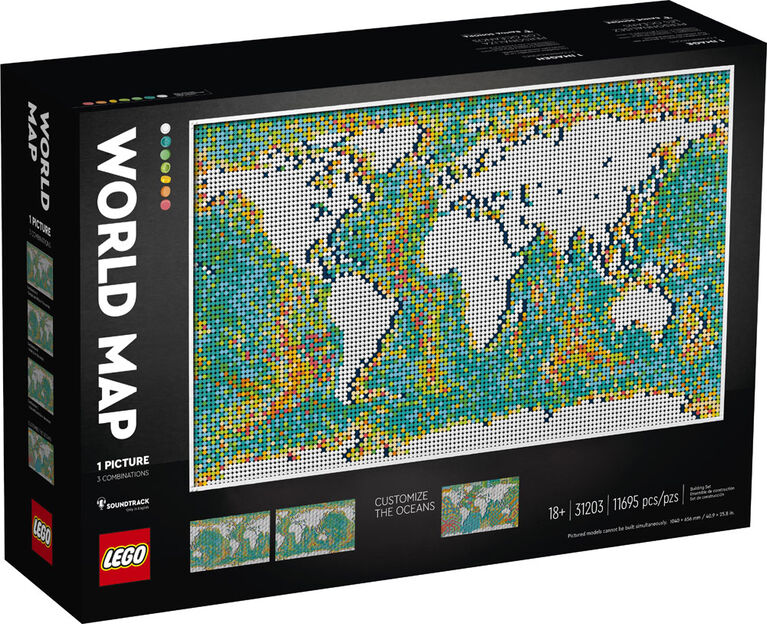 LEGO ART Carte du monde 31203 (11695 pièces)