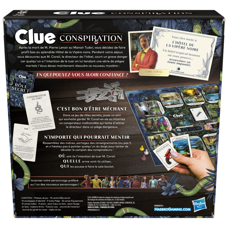 Clue Conspiration, jeu de plateau pour ados et adultes