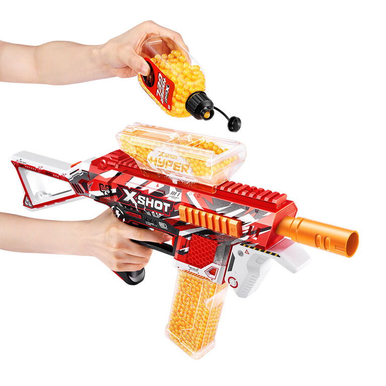 X-Shot Hyper Gel Trace Fire Blaster (10,000 Hyper Gel Pellets) by ZURU