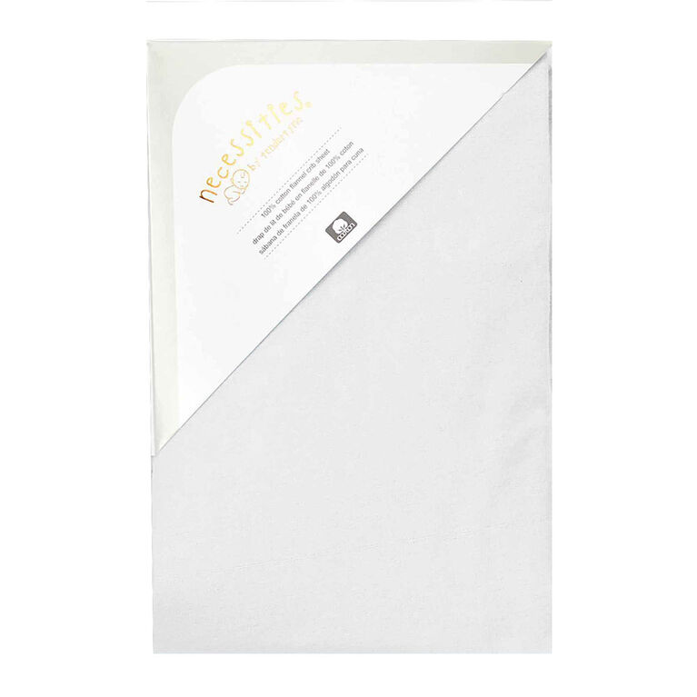 Drap de lit de bébé en flanelle grise Necessities By Tendertyme