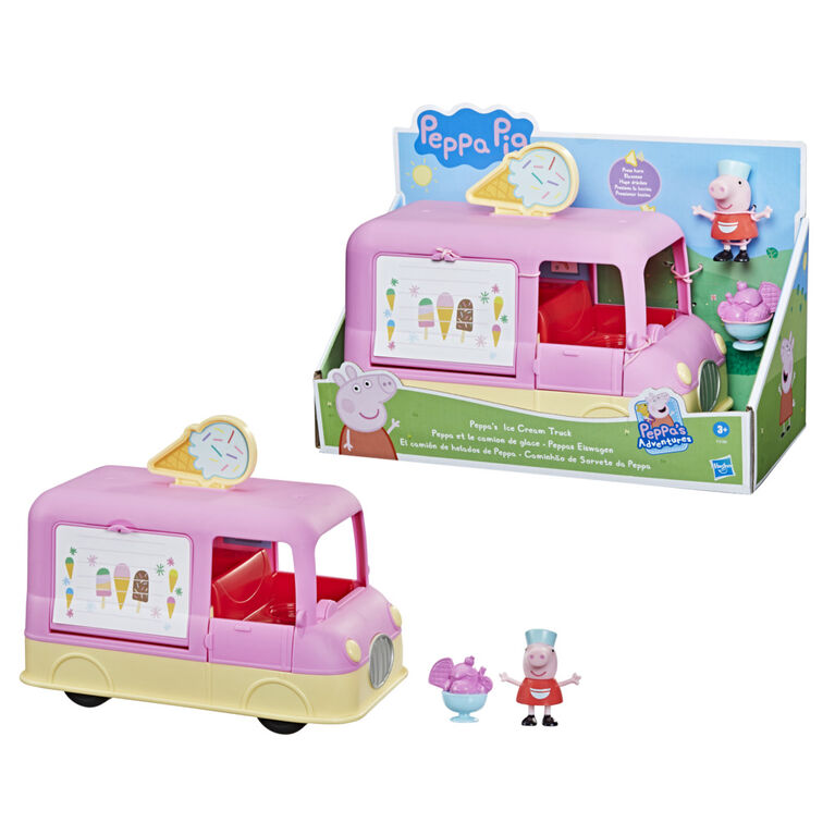 Peppa Pig Peppa's Adventures Peppa's Ice Cream Truck Vehicle Preschool Toy - French Edition - R Exclusive