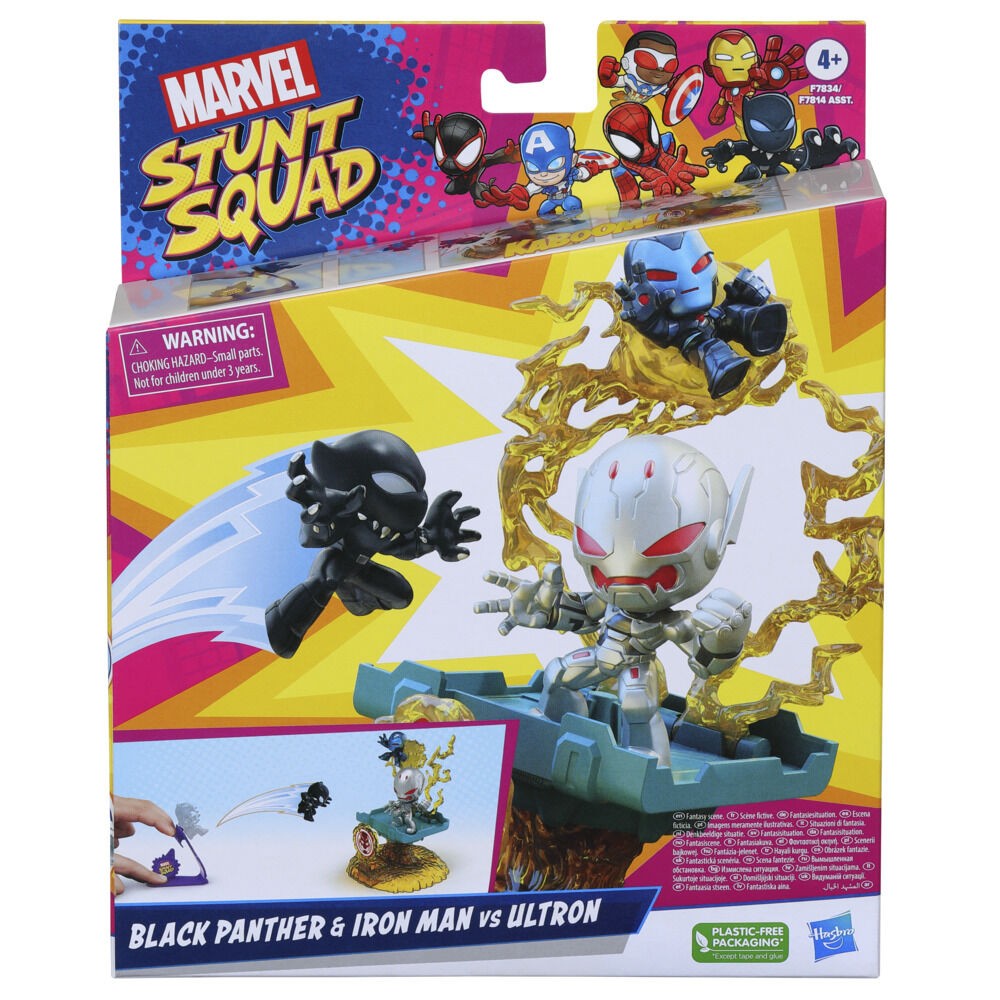 Marvel Stunt Squad Villain Knockdown Playset with Black Panther