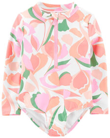 Carter's Floral One Piece Rashguard 3T