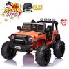 KidsVip 24V EVA Big Wheels Edition Kids Ride On Truck W/ RC- Orange - English Edition