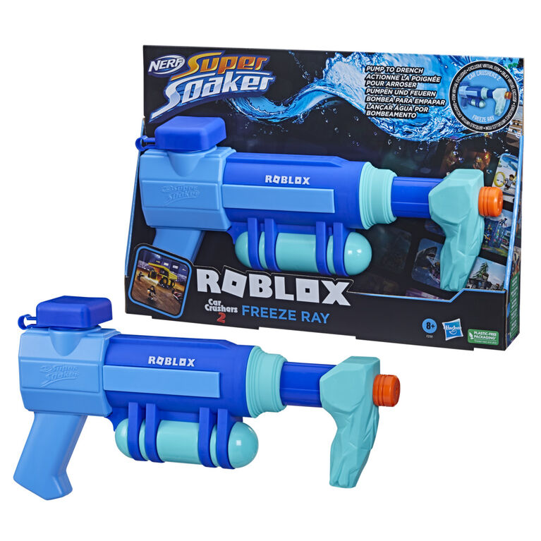 Nerf Super Soaker, blaster à eau Roblox Car Crushers 2: Freeze Ray - Notre exclusivité