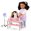 Our Generation Scrub & Style Pet Grooming Set - Bathtub & Care Accessories for 18-inch Dolls