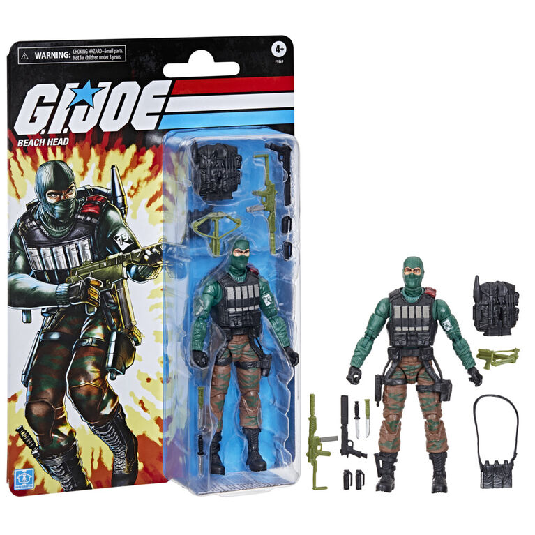 G.I. Joe Classified Series pack r&eacute;tro sur blister, figurine Beach Head