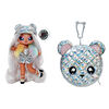 Na Na Na Surprise 2-in-1 Fashion Doll and Metallic Purse Glam Series - Ari Prism, Doll in Prismatic Sliver Dress and Hat with Bear Purse