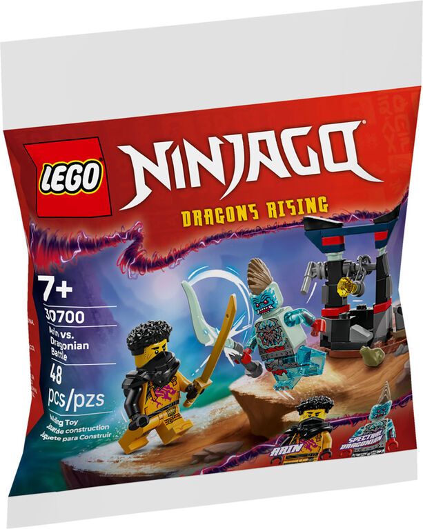 LEGO NINJAGO Arin vs. Dragonian Battle Building Toy -with 2 Minifigures from Dragons Rising TV Show - 30700