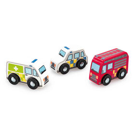 Early Learning Centre Wooden Emergency Vehicles - English Edition - R Exclusive