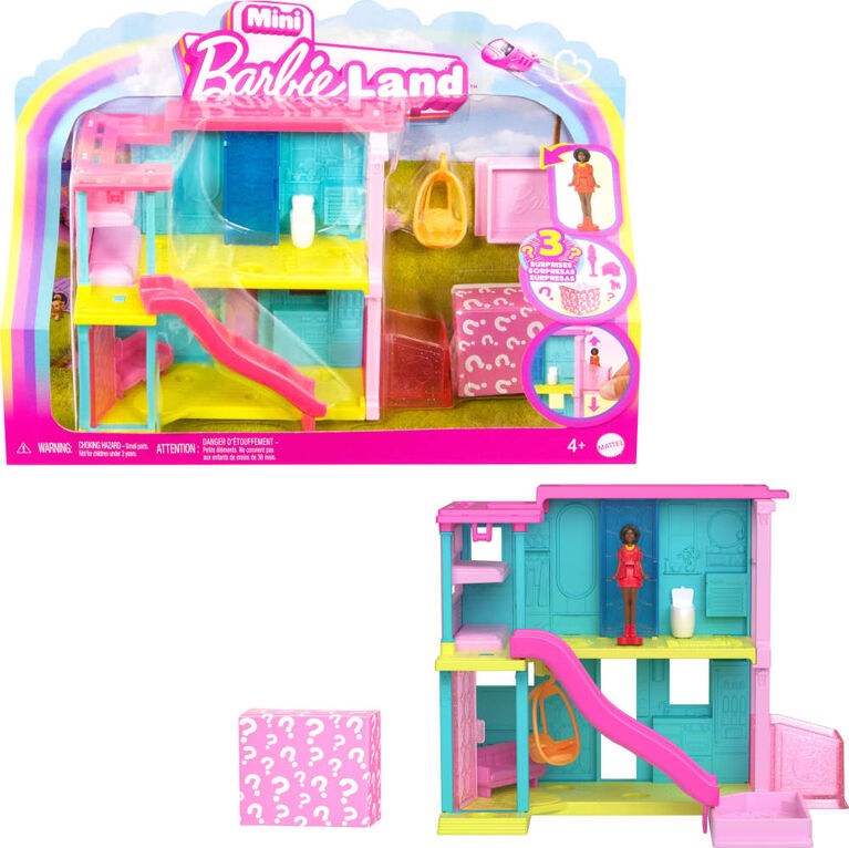 ​Barbie Mini BarbieLand Doll House Sets, Mini Dreamhouse with Surprise 1.5-inch Barbie Doll, Furniture & Accessories, Plus Elevator & Pool