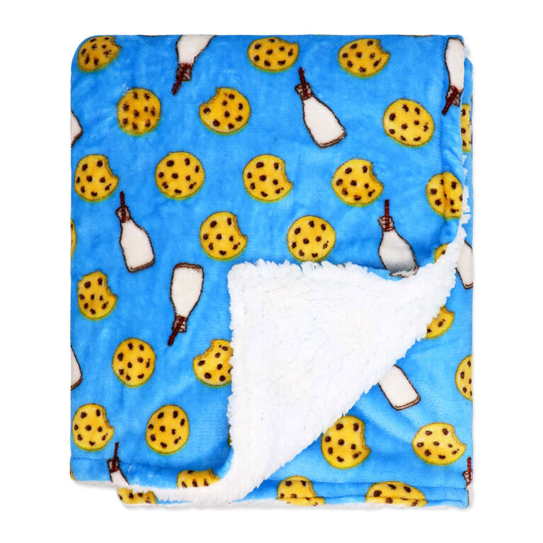 Jesse & Lulu Lounge Blanket with Sleep Mask: Blue Milk & Cookie