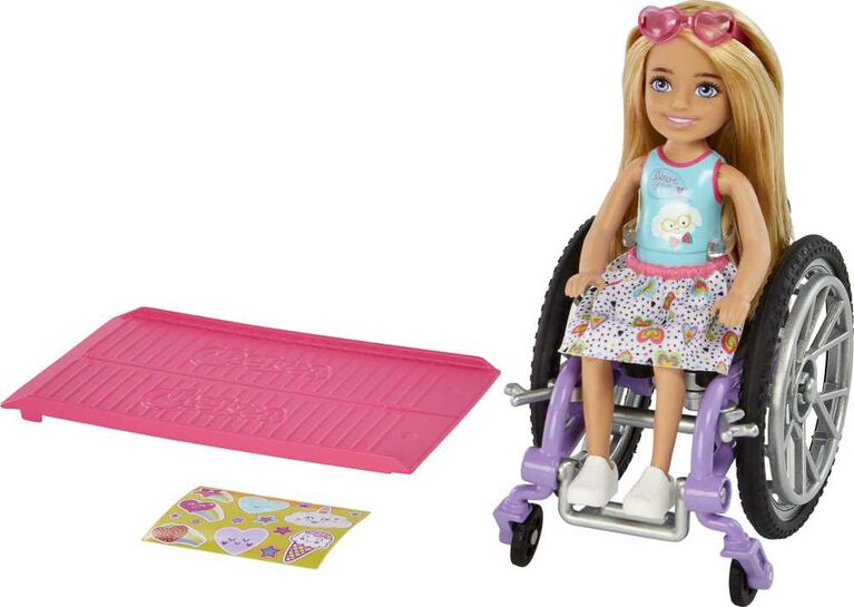Barbie- Chelsea- Poupée et fauteuil roulant