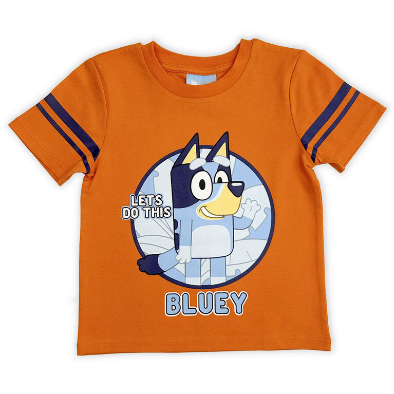 Bluey Short Sleeve Tee - Orange 3T