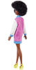 Barbie Fashionistas Doll with Brunette Afro & Blue Lips Wearing Graphic Coat Dress & Yellow Shoes