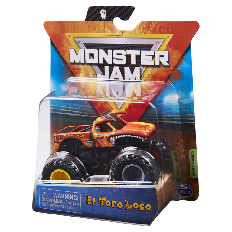 Monster Jam, Official El Toro Loco Monster Truck, Die-Cast Vehicle, Wreckless Trucks Series, 1:64 Scale
