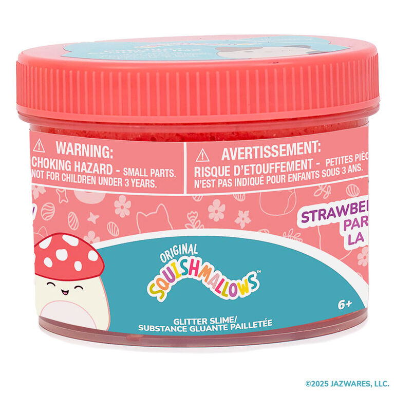 Original Squishmallows Malcolm the Mushroom Cloud Slime, Strawberry-Scented