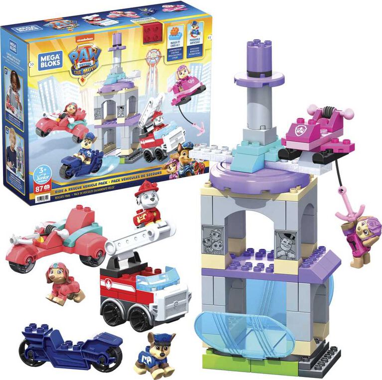 Mega Bloks - La Pat' Patrouille - Pack Véhicules de Secours - Notre exclusivité