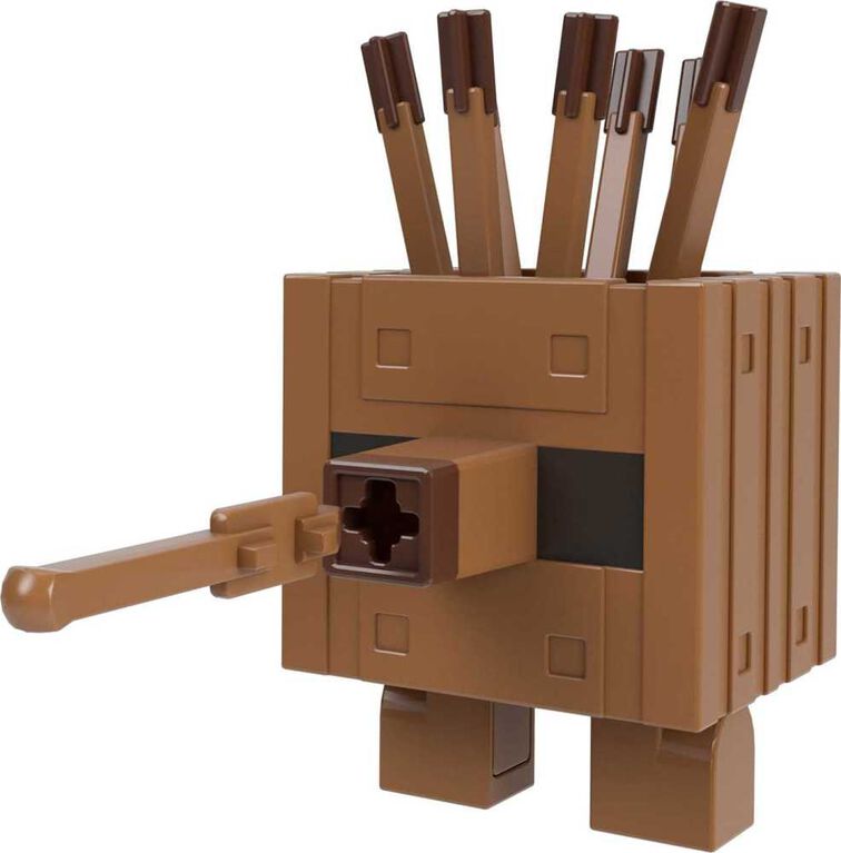 Minecraft Legends Wood Golem Figurine articulée avec fonctions d'attaque et accessoire