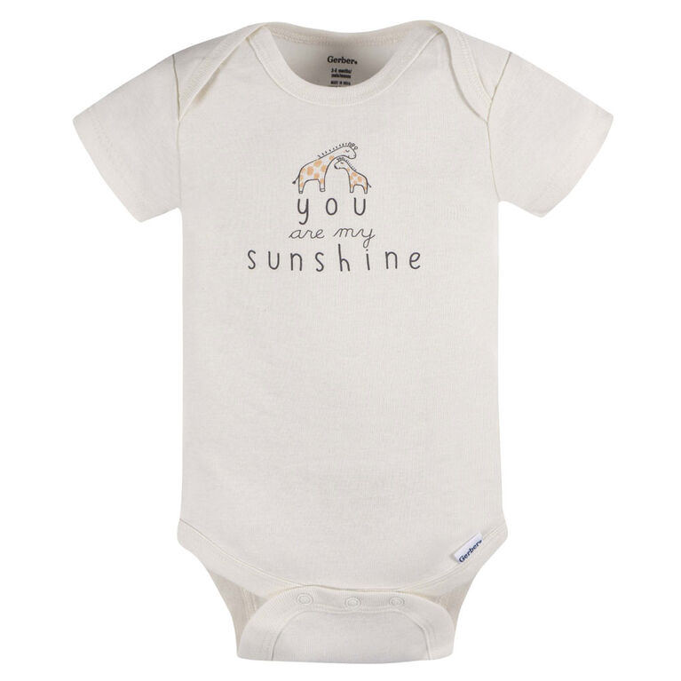 Gerber Childrenswear - 3-Pack Baby Neutral Short Sleeve Onesies Bodysuit