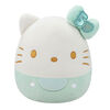 Squishmallows 8" Plush - Hello Kitty 50th Anniversary Embossed Bows: Teal Hello Kitty