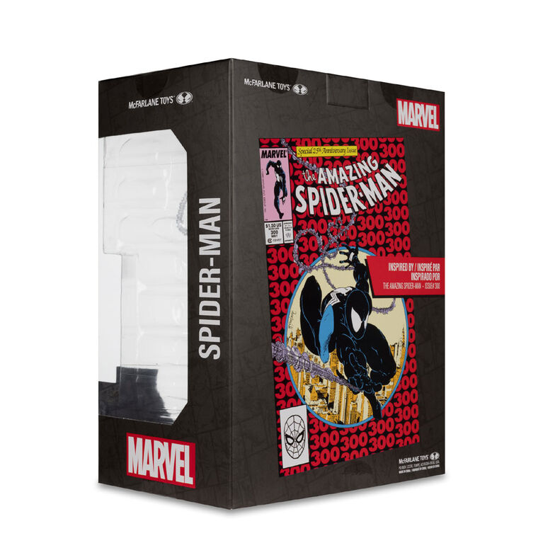 Marvel Spider-Man (Symbiote Suit) 1:6th Scale Collectible with Scene & Comic (Based on The Amazing Spider-Man #300)