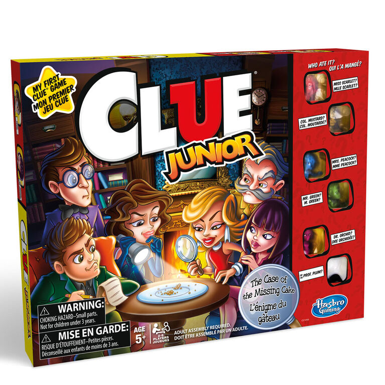 Jeu Clue Junior de Hasbro Gaming - les motifs peuvent varier