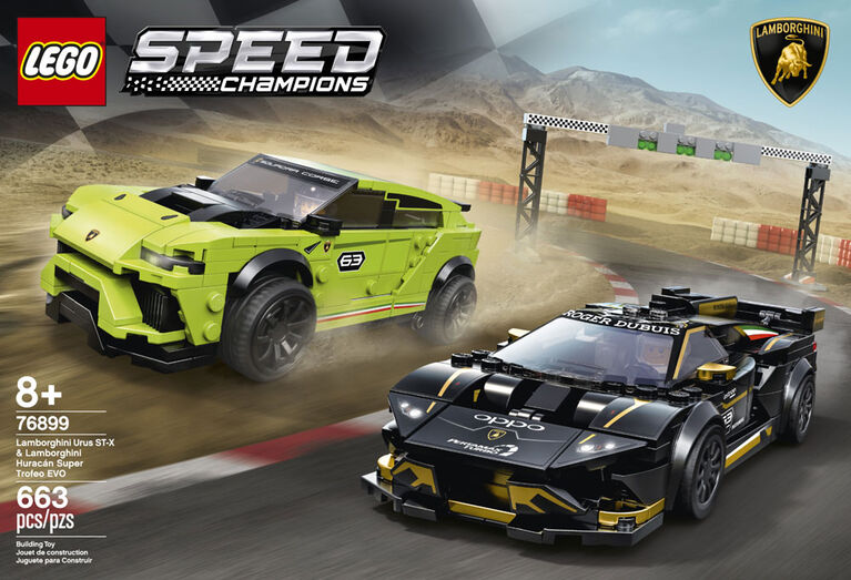 LEGO Speed Champions Lamborghini Urus ST-X & Lamborghini Hura 76899 (663 pièces)