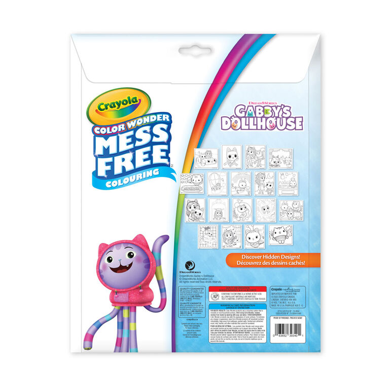 Crayola Color Wonder Mess-Free Colouring Pages and Mini Markers, Gabby's Dollhouse