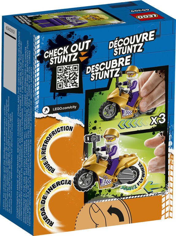 LEGO City Stuntz La moto de cascades pour égoportraits 60309 (14 pièces)