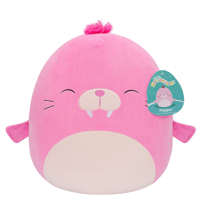 Squishmallows 16" - Pepper le morse rose