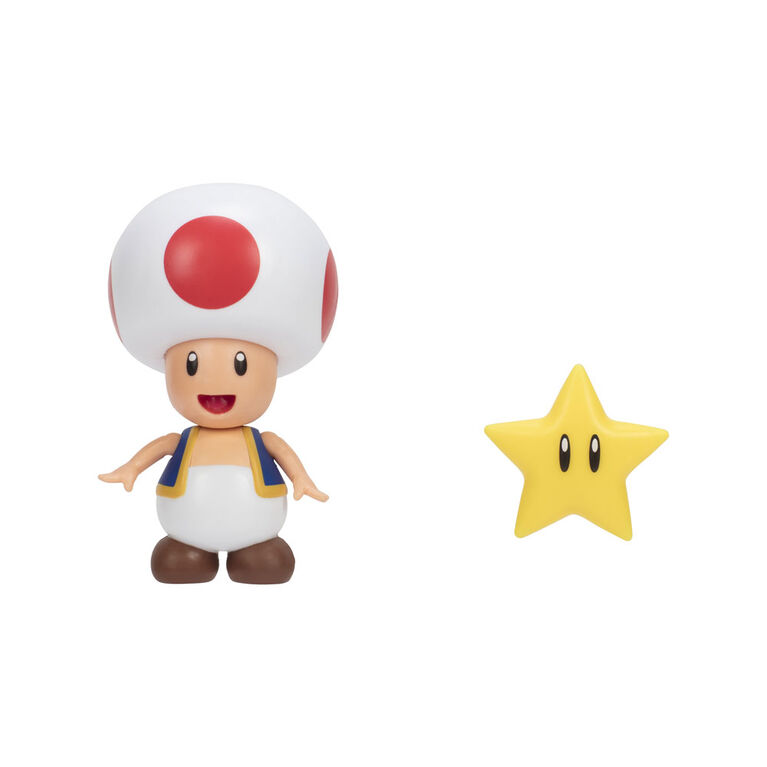 Nintendo 4" Figure - Toad with Super Star