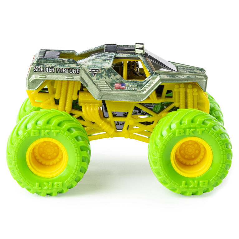 Monster Jam, Official Soldier Fortune Monster Truck, Die-Cast Vehicle, Nitro Neon Series, 1:64 Scale