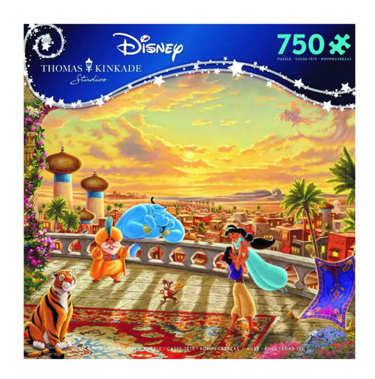 Ceaco Thomas Kinkade Disney 750-Piece Puzzle Jasmine Desert - English Edition