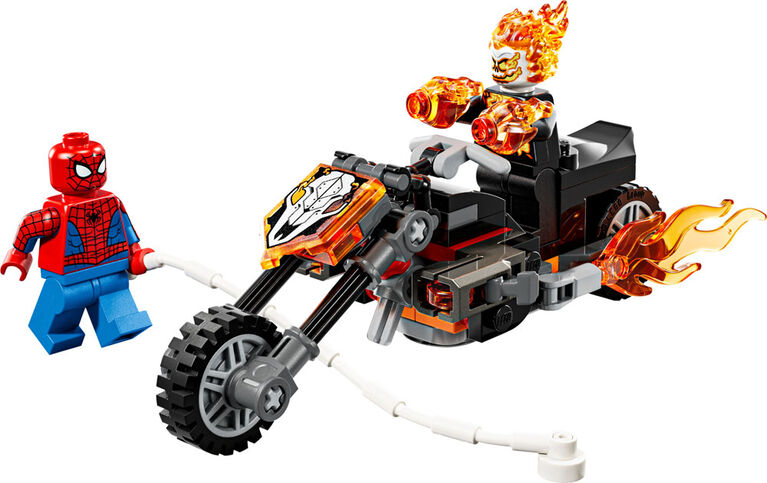 LEGO Marvel Spider-Man Contre la Moto de Ghost Rider - Jouet de Construction de Superh&eacute;ros pour Enfants - 76335