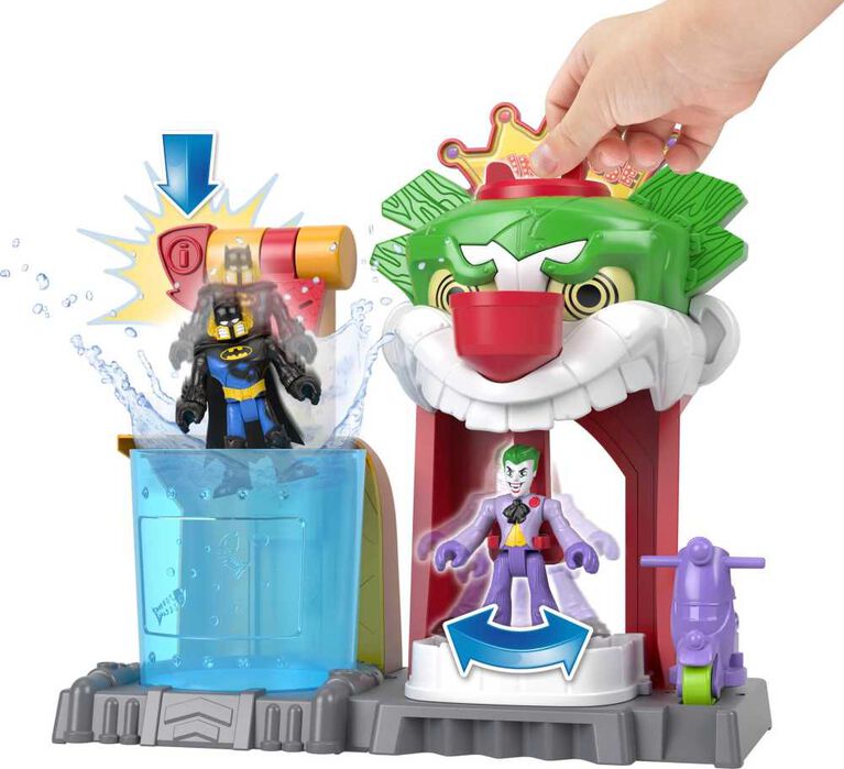 Imaginext DC Super Friends Batman Playset with Color Changing Action, The Joker Funhouse