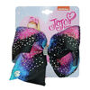 Jojo Siwa Bow Black and Blue with Shiny Dots