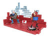 Ensemble d'exposition Mega Fort comprenant 2 figurines exclusives (Tricera Ops et Blue Squire)