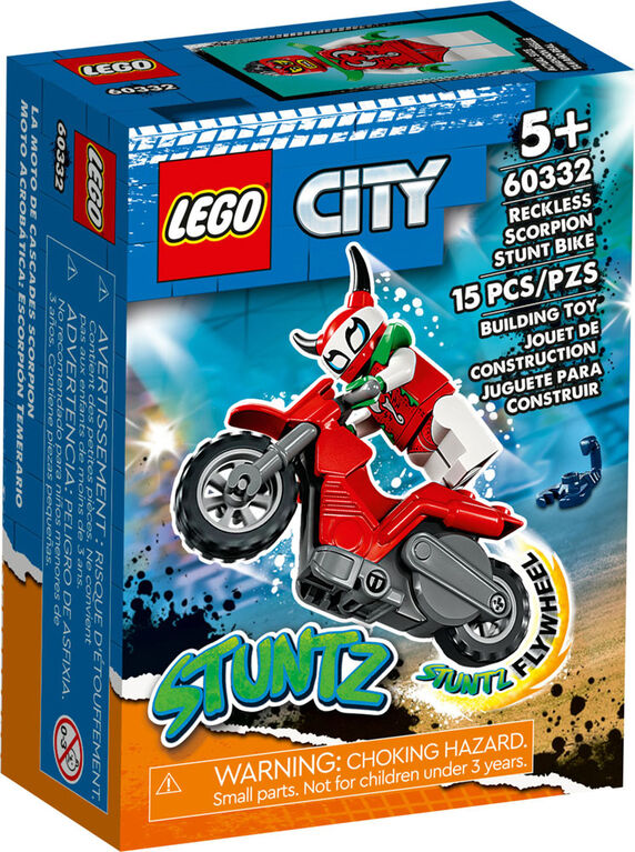 LEGO City Reckless Scorpion Stunt Bike 60332 Building Kit (15 Pieces)