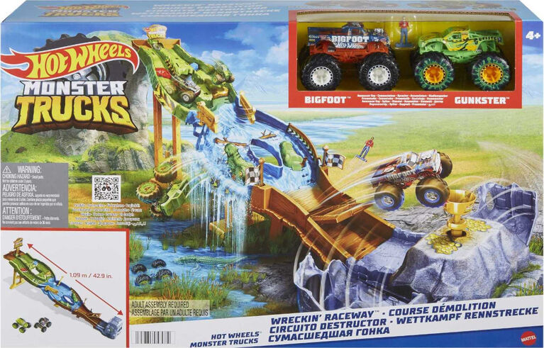 Hot Wheels Monster Trucks Wreckin' Raceway Playset