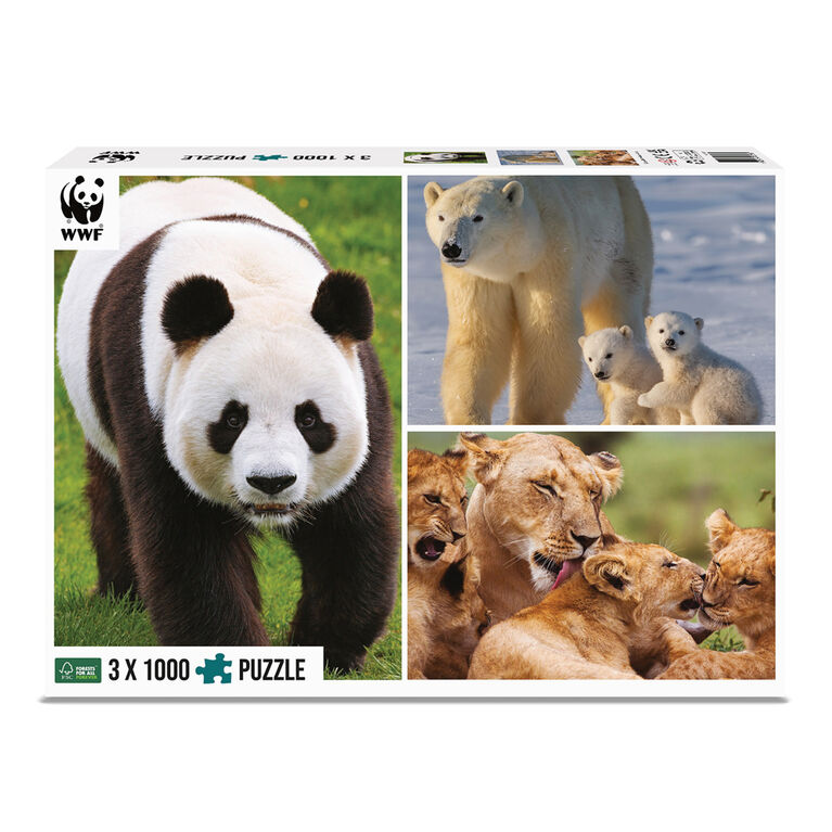 WWF N++ 1000 Pc. Puzzle Tri-Pack - Édition anglaise