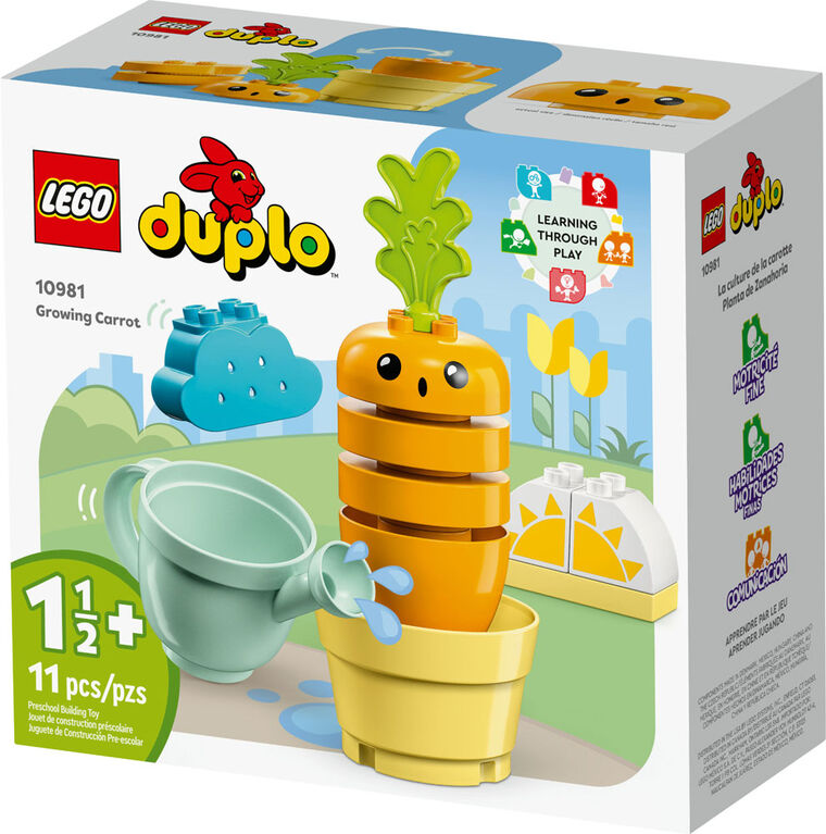 LEGO DUPLO My First Growing Carrot 10981 Building Toy Set (11 Pieces)