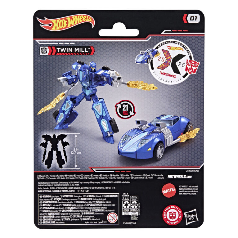 Transformers Collaborative Hot Wheels x Transformers Twin Mill&auml; Converting Action Figure