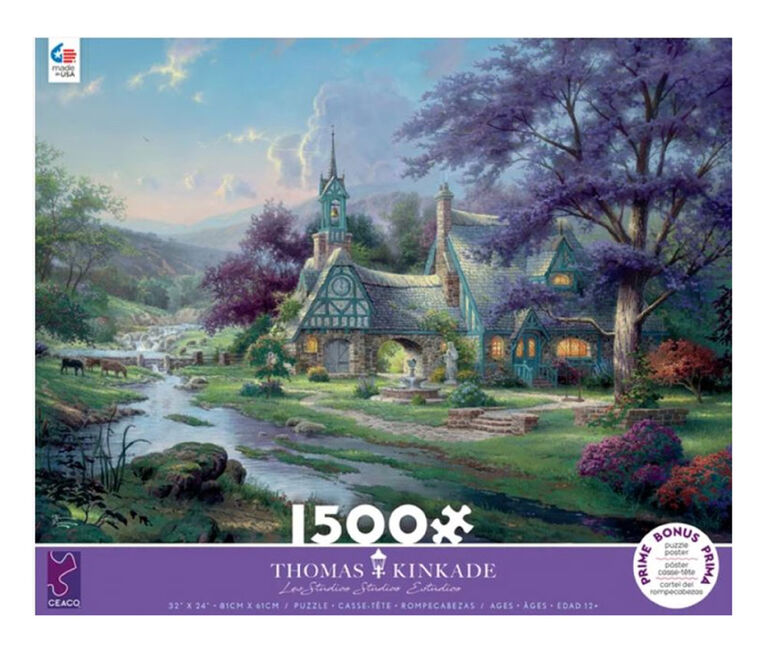 Ceaco Thomas Kinkade 1500Piece Puzzle Clocktower Cottage Toys R Us