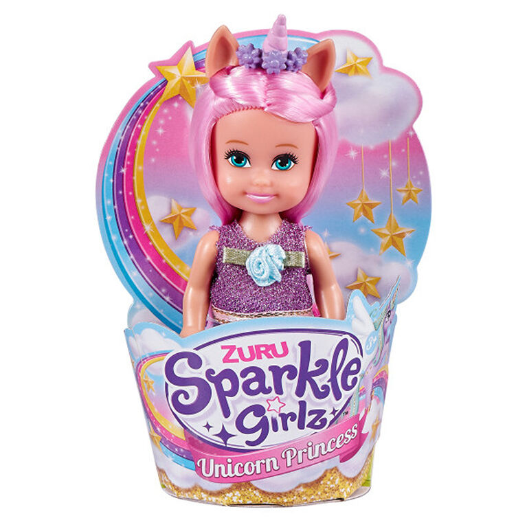 Sparkle Girlz Unicorn Princess Pink Hair & Dress Mini Doll