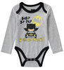 HOMME CHAUVE-SOURIS 3 pièces Le maillot de corps haleter bavoir ensemble 6-9M-Gris