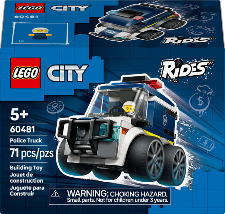 LEGO City Rides - Police Truck Building Toy for Kids, Boys, & Girls, Ages 5+ - 60481