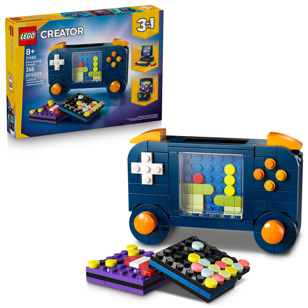 LEGO Creator 3 in 1 Retro Gaming Console Building Toy for Boys, Girls, & Kids, Ages 8+ - 31380