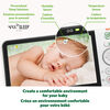 LeapFrog Moniteur de bébé Wi-Fi 1080p avec accès à distance, affichage 720p haute définition de 5 po, veilleuse, vision nocturne couleur, LF815HD (blanc) de LeapFrog